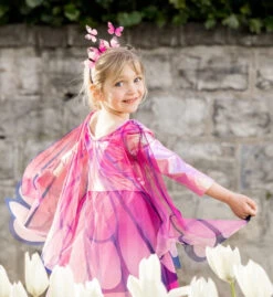 Great Pretenders Butterfly Twirl Dress With Wings, Pink, Size 5-6