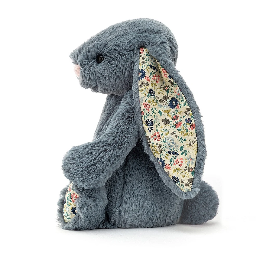 JELLYCAT Small Blossom Dusky Blue Bunny 6 JELLYCAT Small Blossom Dusky Blue Bunny - Image 4