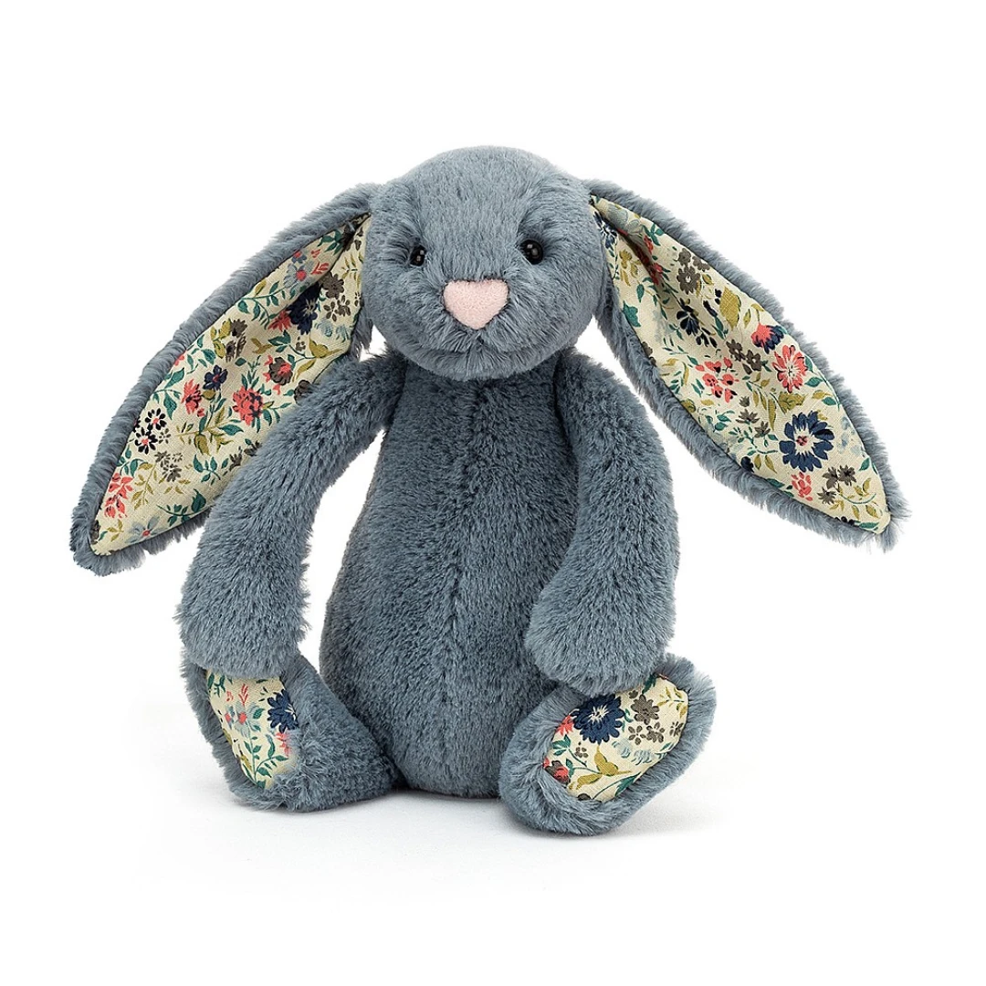 JELLYCAT Small Blossom Dusky Blue Bunny 3 JELLYCAT Small Blossom Dusky Blue Bunny