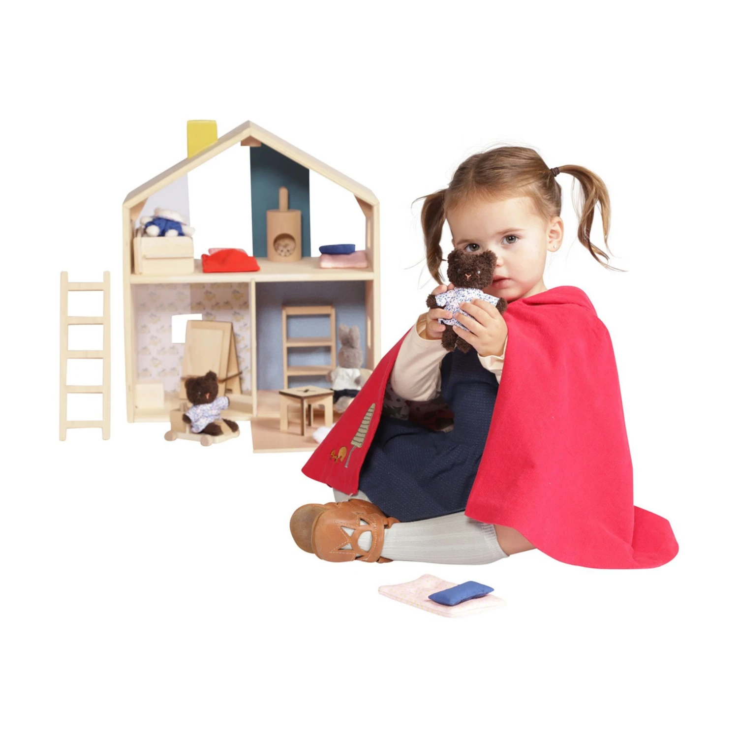 Manhattan Toy Little Nook Bluebell Bear Mini Plush With Pillow & Mattress 5 Manhattan Toy Little Nook Bluebell Bear Mini Plush With Pillow & Mattress - Image 3