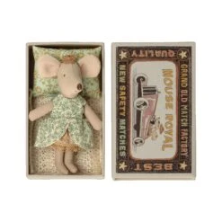 Maileg - Princess Mouse, Little Sister In Matchbox -Plush Toy Store Maileg PrincessMouse LittleSisterInMatchbox 2
