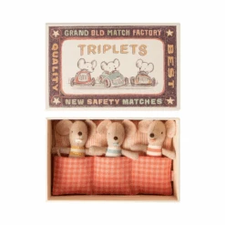Maileg - Baby Mice Triplets In Matchbox