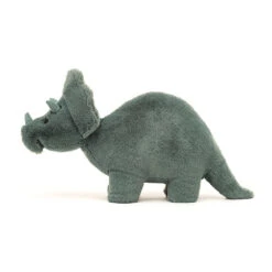 JELLYCAT Mini Fossilly Triceratops -Plush Toy Store jellycat fossilly triceratops side busy bee toys