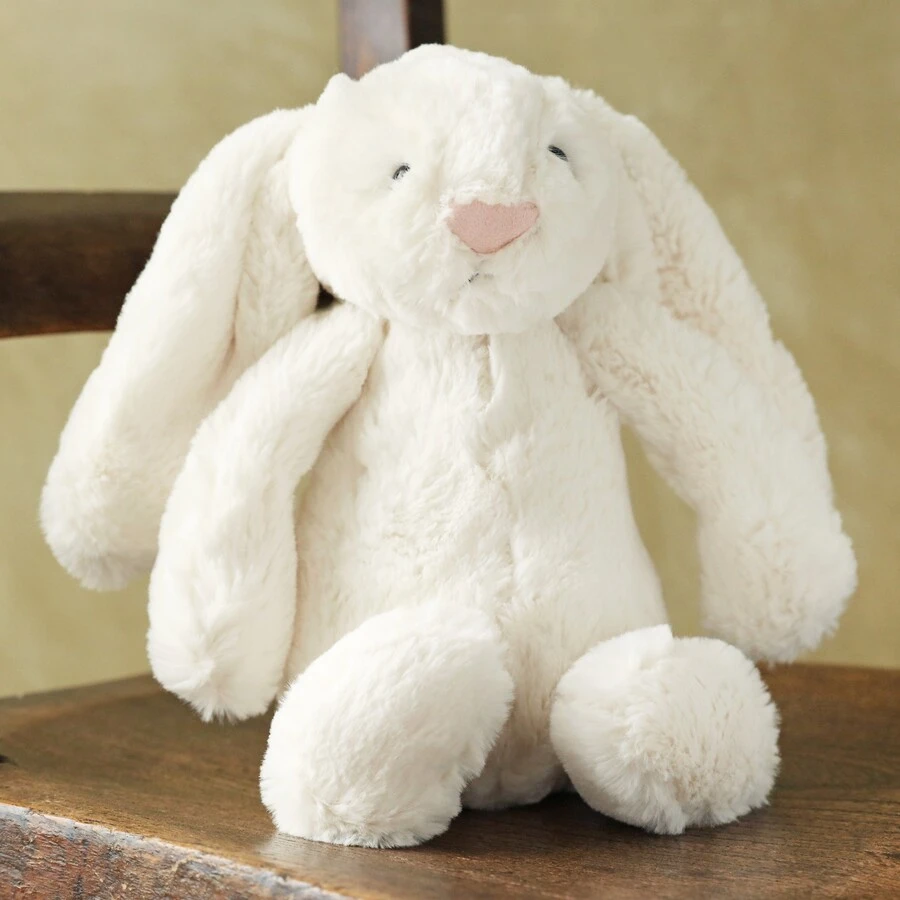 Jellycat Medium Bashful Cream Bunny Soft Toy 3 Jellycat Medium Bashful Cream Bunny Soft Toy - Image 2
