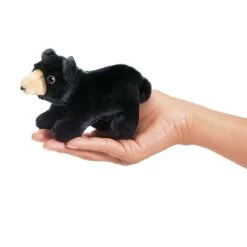 Folkmanis - Mini Black Bear Finger Puppet