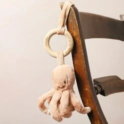 Personalised Jellycat Odell Octopus Wooden Ring Toy
