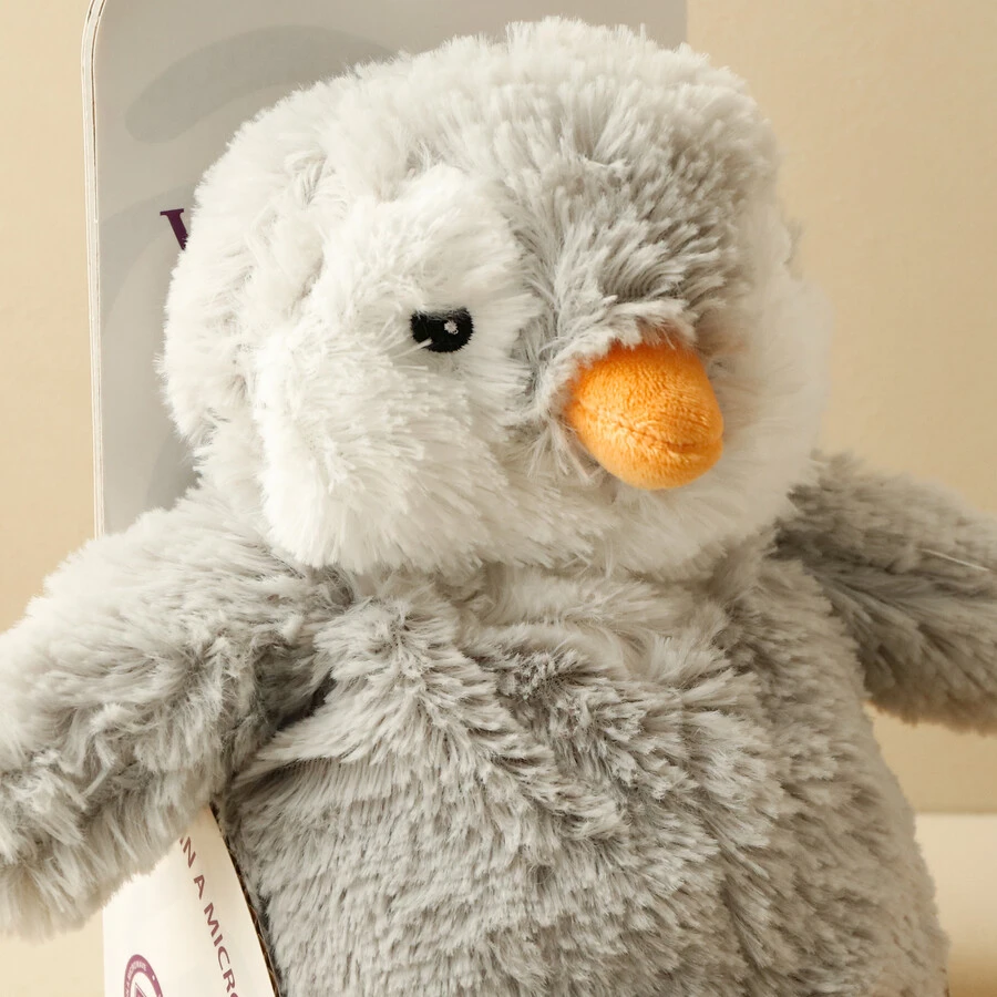 Warmies 9” Junior Grey Penguin Plush Soft Toy 4 Warmies 9” Junior Grey Penguin Plush Soft Toy - Image 2